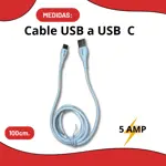 Cable Tipo C | 5 Amper Maxima Potencia | Datos - Carga