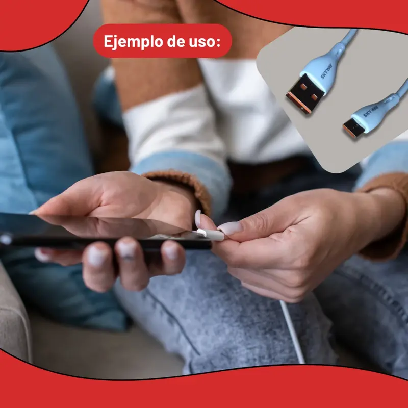 Cable Tipo C | 5 Amper Maxima Potencia | Datos Carga