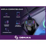 Dehuka Cargador Para Auto Usb Tipo C Carga Rapida 4 Puertos Dehuka