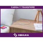 Cable Cargador Usb Tipo C Para iPhone iPad Blanco 2 Metros Dehuka