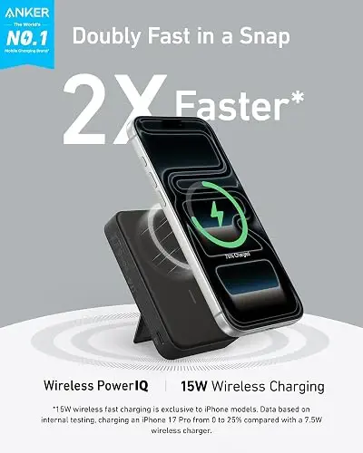 Anker MagGo Power Bank, Qi2 certificado 15 W