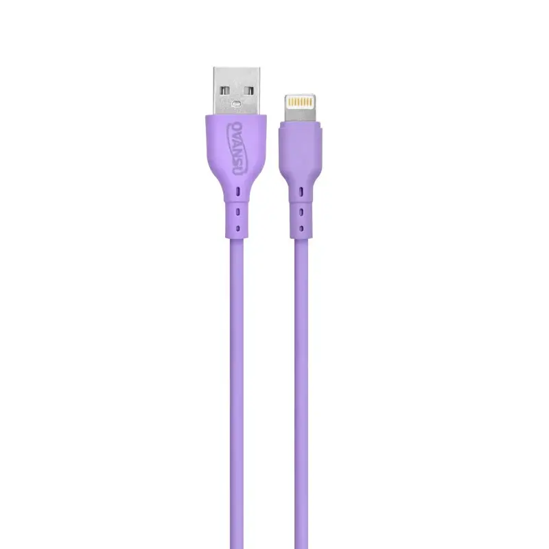 Cable violeta USB 2.0 a Iphone Lightning de 1m NISUTA OSCAUSIP12