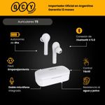 Auriculares In-Ear QCY T5 Blancos con Bluetooth 5.0, 35h de Batería, Modo Gaming y ENC
