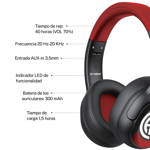 Auriculares Vincha X-View River Plate Bluetooth Negro
