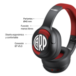 Auriculares Vincha X-View River Plate Bluetooth Negro