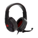 Auriculares Cronus Gamer con iluminación RGB y micrófono Redragon color negro