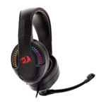 Auriculares Cronus Gamer con iluminación RGB y micrófono Redragon color negro