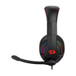 Auriculares Cronus Gamer con iluminación RGB y micrófono Redragon color negro