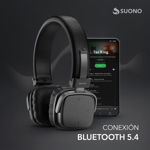 Auricular Inalámbrico Suono Vincha BT 5.4 Almohadillas Soft
