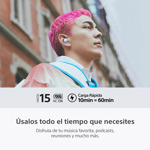 Auriculares Bluetooth In-ear Inalámbricos Sony Wf-c700 lila