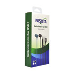Auricular USB C in-ear AZUL con micrófono NISUTA - NSAU2C 