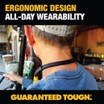Auriculares Bluetooth DEWALT con banda para el cuello, 2 en 1, con altavoces
