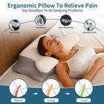 Almohada cervical para cuello, ergonómica, espuma viscoelástica Ylekto alivia dolor