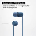 Auriculares in-ear inalámbricos Bluetooth Sony WI-C100 blancos