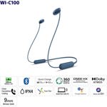 Auriculares in-ear inalámbricos Bluetooth Sony WI-C100 blancos