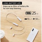 Auriculares in-ear inalámbricos Bluetooth Sony WI-C100 blancos