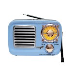 Radio AM/FM vintage con MP3/BT,AUX con dial analógico iluminado Nisuta NSRV15 Celeste
