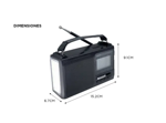 Radio Portatil BT GADNIC Inalámbrica AMFM Recargable Con Luz