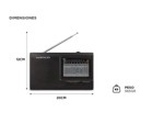 Radio Portátil de Mano Winco W2005 Dual 9 Bandas AmFm