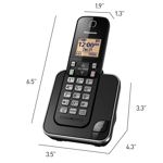 Teléfono inalámbrico Panasonic KX-TGC350B con bloqueo de llamadas - 1 teléfono
