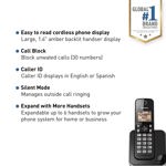 Teléfono inalámbrico Panasonic KX-TGC350B con bloqueo de llamadas - 1 teléfono