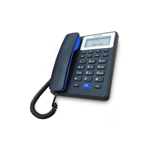 Teléfono de Mesa o Pared Panacom PA7600BKB Negro y Azul