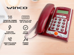Teléfono Fijo con Identificador Winco W7070 Calculadora Manos Libres Bordo