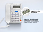 Teléfono Fijo con Identificador de Llamada Altavoz Panatel KX-TSC6080CID Negro