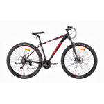 Bicicleta Mtb Overtech FORTIS R29 Aluminio Full Shimano Fr Disco Pp Negro/rojo/rojo Tamaño Cuadro L