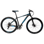 BICICLETA OVERTECH ARMADA OVER FORTIS ALUMINIO AL COLOR NEGRO AZUL TALLE M TAMAÑO DEL CUADRO M