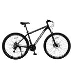 Bicicleta Mtb Overtech Mountain Bike Q6 R29 Aluminio 21v Freno A Disco Talle L Negro-Blanco-Blanco