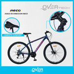Bicicleta Mtb Overtech Mountain Bike Q6 R29 Aluminio 21v Freno A Disco Talle L Negro-Blanco-Blanco