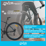 Bicicleta Mtb Overtech Mountain Bike Q6 R29 Aluminio 21v Freno A Disco Talle L Negro-Blanco-Blanco