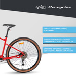 Bicicleta Overtech Peregrine Monoplato Mtb R29 Aluminio Cuadro M Rojo/Blanco