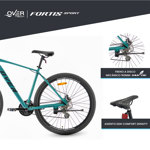 Bicicleta Overtech Fortis Sport 24v Shimano Mtb R29 Aluminio Cuadro S Negro/Crema