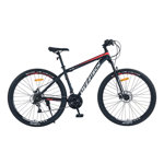 Bicicleta Mtb Overtech Q5 R29 Acero 21v Freno A Disco Negro Rojo Blanco Tamaño Del Cuadro S