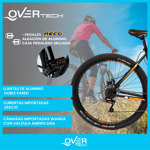 Bicicleta Mtb Overtech Q5 R29 Acero 21v Freno A Disco Negro Rojo Blanco Tamaño Del Cuadro M