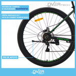 Bicicleta Overtech Armada Over Fortis Aluminio Color Negro Rojo Blanco Talle S Cuadro S