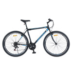Bicicleta Mtb Overtech Q3 R29, 21 Velocidades Sunrun, Color Negro/Azul, Tamaño del cuadro S