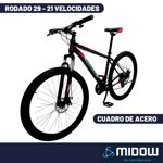 Bicicleta Mtb Todo Terreno Midow Rodado 29 21 Velocidades 