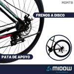 Bicicleta Mtb Todo Terreno Midow Rodado 29 21 Velocidades 