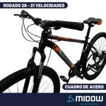 Bicicleta Mtb Todo Terreno Midow Rodado 29 21 Velocidades