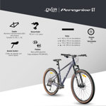 Bicicleta Mtb Overtech Peregrine GT R29 Aluminio 11 Velocidades, Color Crema/Plata S