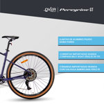 Bicicleta Mtb Overtech Peregrine GT R29 Aluminio 11 Velocidades, Color Crema/Plata S