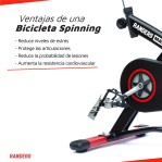 Bicicleta Fija Spinning Profesional Randers Friccion Cadena
