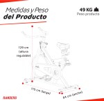 Bicicleta Fija Spinning Profesional Randers Friccion Cadena