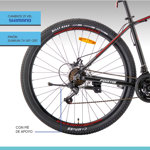 Bicicleta Mtb Overtech Fortis R29 Aluminio Full Shimano, 21V, Color Turquesa/Celeste L