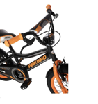 Bicicleta Fire Bird Rodado 16 Infantil Modelo Rocky Negro con naranja