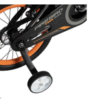 Bicicleta Fire Bird Rodado 16 Infantil Modelo Rocky Negro con naranja