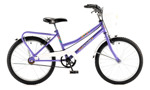 Bicicleta Futura Rodado 20 Violeta Con Canasto